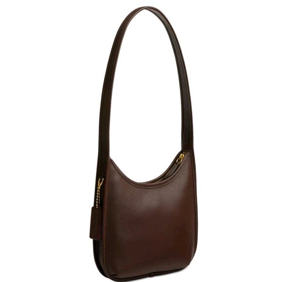 NWT Coach Originals Leather Curve Zip Shoulder Bag MAPLE/Brass Ergo Style CAF11 - Picture 2 of 7